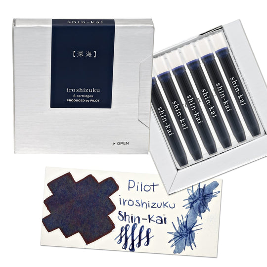 Pilot Iroshizuku Ink Cartridges in Shin-kai (Deep Sea) - Pack of 6