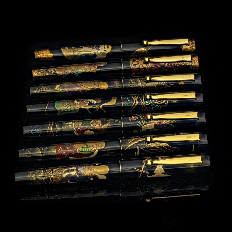 Namiki Yukari 100th Anniversary Fountain Pen in Seven Gods Fuku-roku-ju - 18K Gold Medium Point Fountain Pen