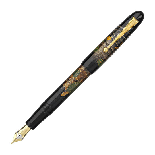 Namiki Yukari Fountain Pen in Turtle - 18K Gold Medium Point