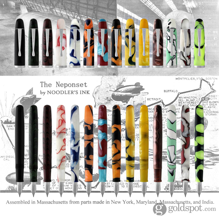 Noodlers Neponset Fountain Pen in Rebellion Red - Music Nib Fountain Pen