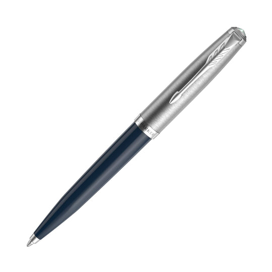 Parker 51 Ballpoint Pen in Midnight Blue with Chrome Trim