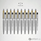 Parker Jotter Ballpoint Pen in Stainless Steel with Gold Trim - Pack of 10 Ballpoint Pen