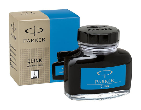 Parker Quink Bottled Ink in Washable Blue - 2oz