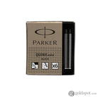 Parker Quink Mini Cartridges in Black - Pack of 6 Fountain Pen Cartridges