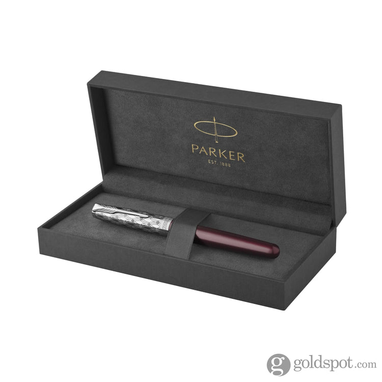 Parker Sonnet Premium Fountain Pen in Metal & Red 18K Gold Fountain Pen