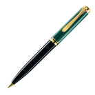 Pelikan Souveran D600 Mechanical Pencil in Black & Green with Gold Trim - 0.7mm Mechanical Pencil