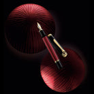 Pelikan Souveran K800 Ballpoint Pen in Black & Red with Gold Trim Ballpoint Pen
