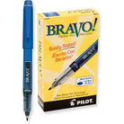 Pilot Bravo Liquid Ink Marker Pen in Blue - Bold Point - Pack of 12 Marker