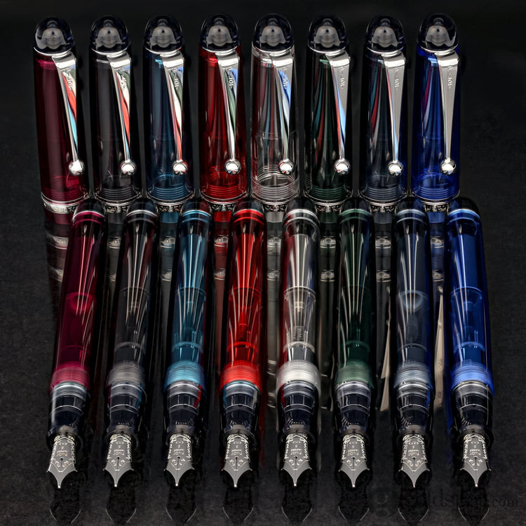 Pilot Custom 74 Fountain Pen in Blue with Silver Trim - 14K Gold Fountain Pen