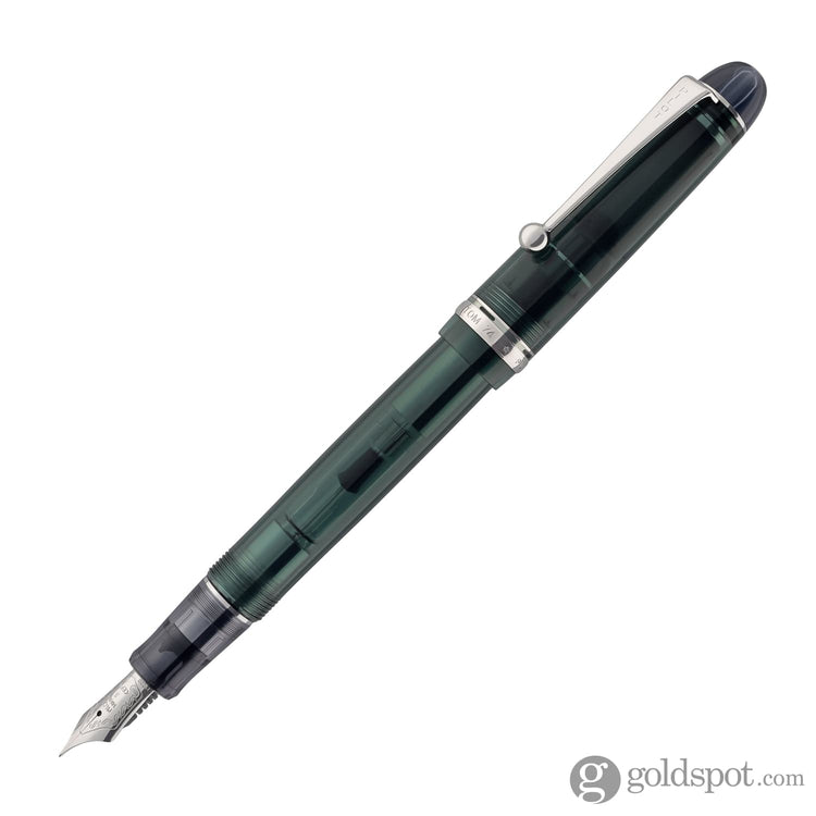 Pilot Custom 74 Fountain Pen in Forest Green with Silver Trim - 14kt Gold Nib Fountain Pen