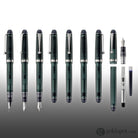 Pilot Custom 74 Fountain Pen in Forest Green with Silver Trim - 14kt Gold Nib Fountain Pen