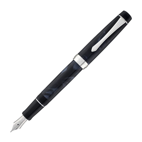 Pilot Custom Heritage SE Fountain Pen in Marble Black with Silver Trim - 14kt Gold