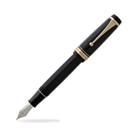 Pilot Custom Urushi Fountain Pen in Black & Gold Trim - 18K Gold