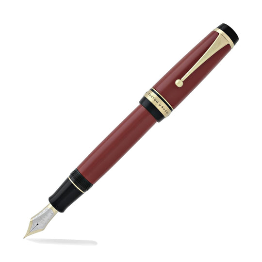 Pilot Custom Urushi Fountain Pen in Vermillion Red Barrel - 18K Gold