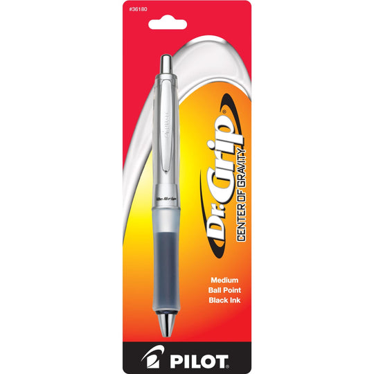 Pilot Dr. Grip Center of Gravity Retractable Ballpoint Pen in Charcoal Gray - Medium Point
