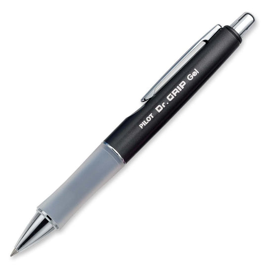 Pilot Dr. Grip Limited Retractable Rolling Ball Gel Pen in Charcoal Gray - Fine Point