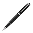 Pilot Falcon Fountain Pen in Black & Rhodium - Soft Flexible Fountain Pen