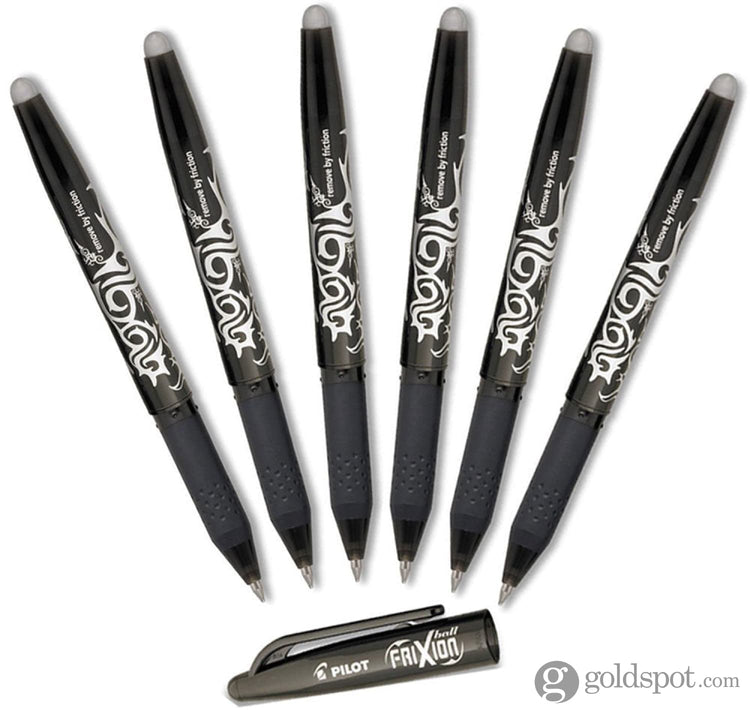 Pilot FriXion Clicker Gel Pen in Black - Fine Point 6 Pack Gel Pen