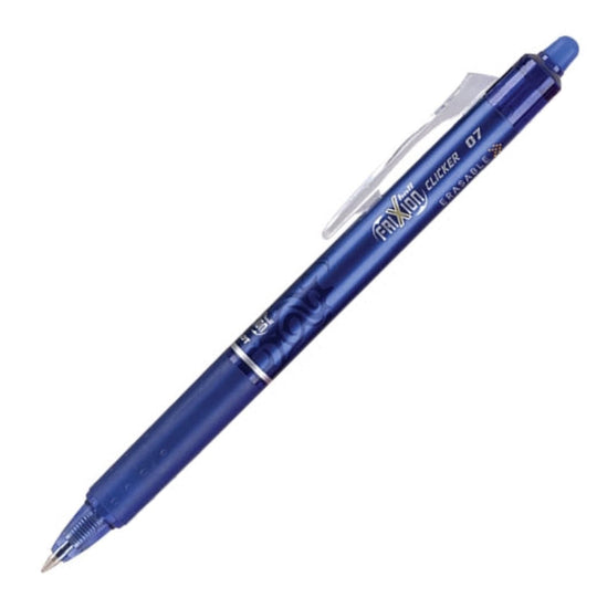 Pilot FriXion Clicker Retractable Erasable Gel Pen in Blue - Fine Point