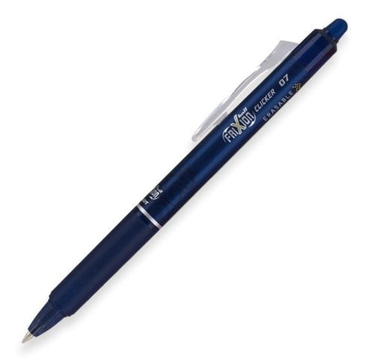 Pilot FriXion Clicker Retractable Erasable Gel Pens in Navy Blue - Fine Point