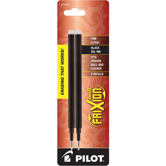 Pilot FriXion Erasable Ballpoint Pen Refill in Black - Pack of 2