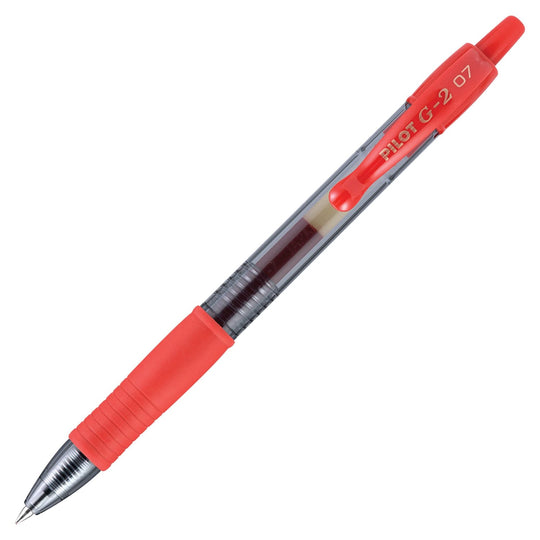 Pilot G2 Retractable Premium Gel Ink Pen in Red - Fine Point