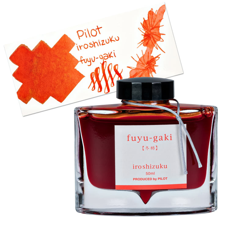 Pilot Iroshizuku Bottled Ink in Fuyu-Gaki Ink (Deep Orange) - 50 mL Bottled Ink