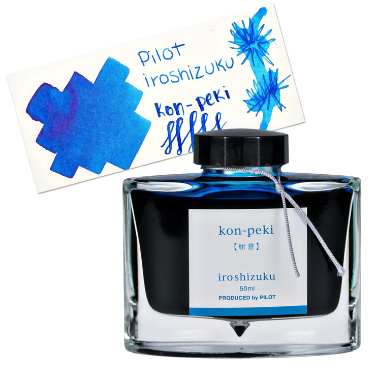 Pilot Iroshizuku Bottled Ink in Kon-Peki Ink (Cerulean Blue) - 50 mL Bottled Ink