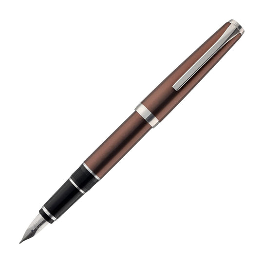 Pilot Metal Falcon Fountain Pen in Brown - Soft Flexible
