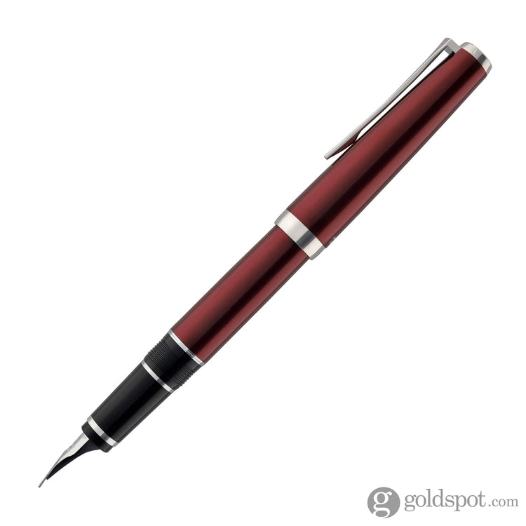 Pilot Metal Falcon Fountain Pen in Burgundy - Soft Flexible Fountain Pen