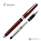 Pilot Metal Falcon Fountain Pen in Burgundy - Soft Flexible Fountain Pen