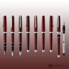 Pilot Metal Falcon Fountain Pen in Burgundy - Soft Flexible Fountain Pen