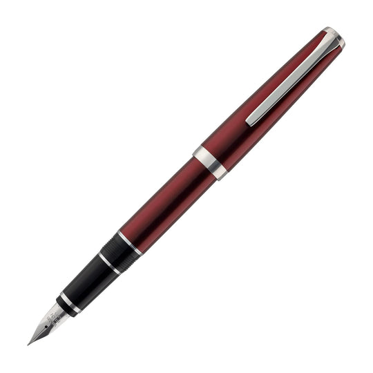 Pilot Metal Falcon Fountain Pen in Burgundy - Soft Flexible