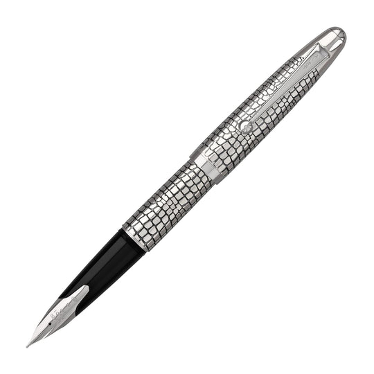 Pilot Namiki Sterling Collection Fountain Pen in Silvern Ishidatami - 18K Gold
