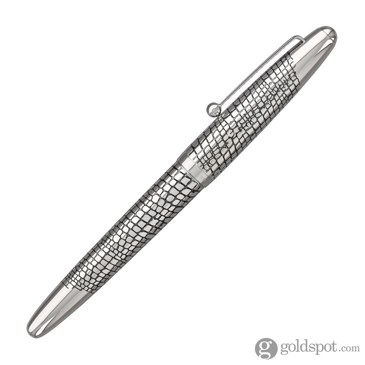 Pilot Namiki Sterling Collection Fountain Pen in Silvern Ishidatami - 18K Gold Fountain Pen