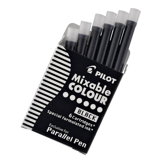 Pilot Parallel Ink Cartridges in Black - Pack of 6