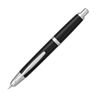 Pilot Vanishing Point Fountain Pen in Black & Rhodium - 18K Gold