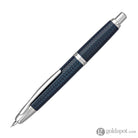 Pilot Vanishing Point Fountain Pen in Blue Carbonesque & Rhodium - 18K Gold Fountain Pen