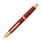 Pilot Vanishing Point Fountain Pen in Red & Gold - 18K Gold Fountain Pen