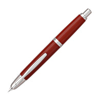 Pilot Vanishing Point Fountain Pen in Red & Rhodium - 18K Gold