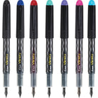 Pilot Varsity Disposable Fountain Pen in Black with Assorted Ink Colors - Medium Point - Pack of 7 Fountain Pen