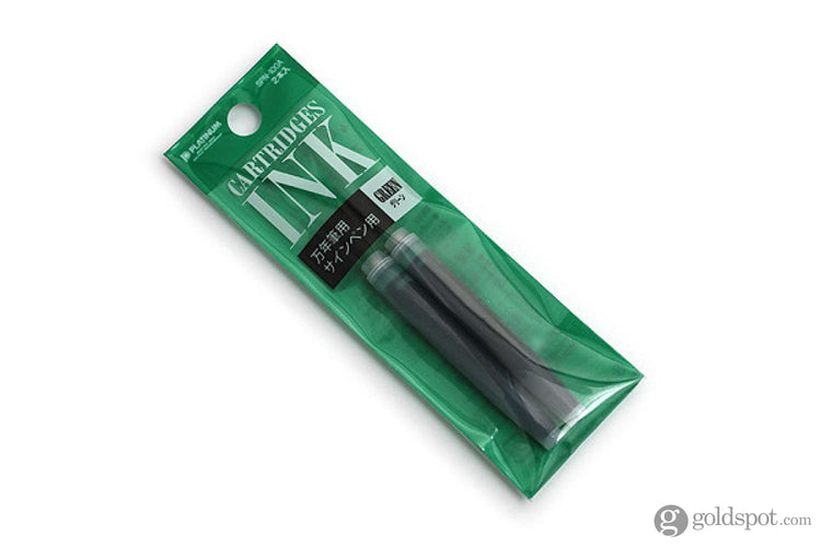 Platinum Preppy Ink Cartridge in Green - Pack of 2 Fountain Pen Cartridges