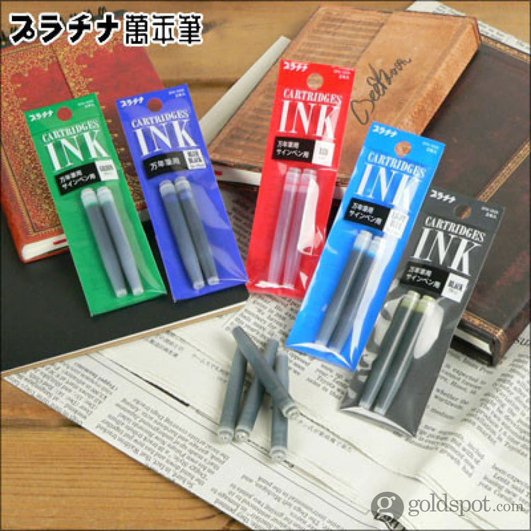 Platinum Preppy Ink Cartridge in Green - Pack of 2 Fountain Pen Cartridges
