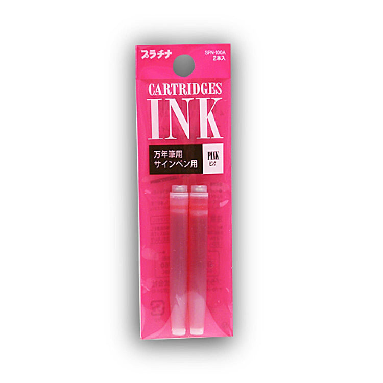Platinum Preppy Ink Cartridge in Pink - Pack of 2 Fountain Pen Cartridges