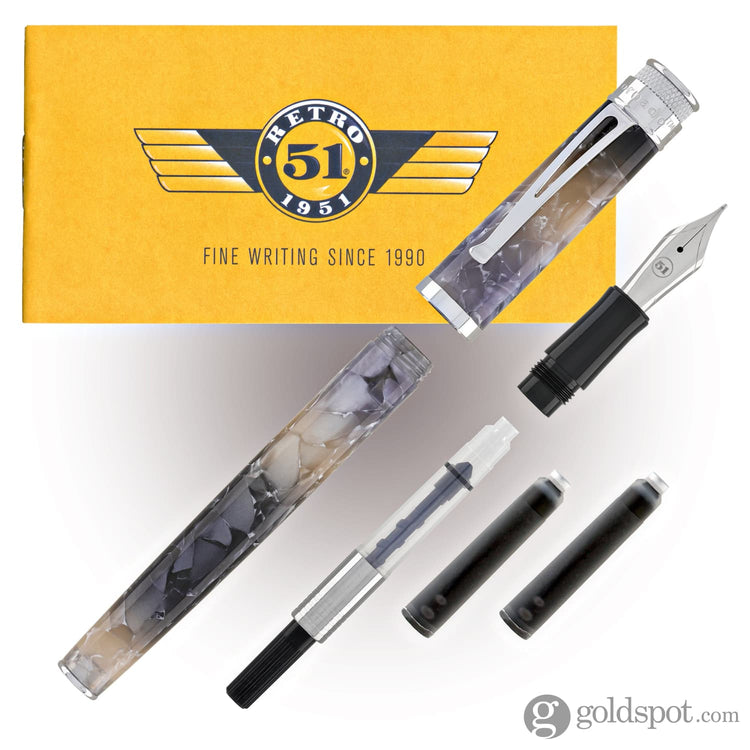 Retro 51 Tornado Fountain Pen in Silver Lining Fountain Pen