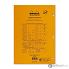 Rhodia No. 18 Lined Staplebound with 3 Hole Punch 8.25 x 11.75 in Orange Notepad