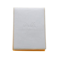 Rhodia Pad Holder in Silver with Lined Pad with Pen Loop - 3.75 x 5.5