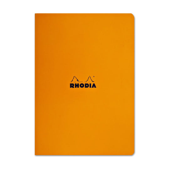 Rhodia Staplebound Lined Paper Notebook in Orange - 8.25 x 11.75