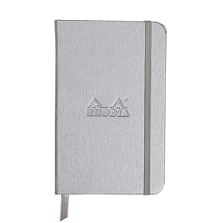 Rhodia Webnotebook Lined Paper in Silver - 3.5 x 5.5 Notebook