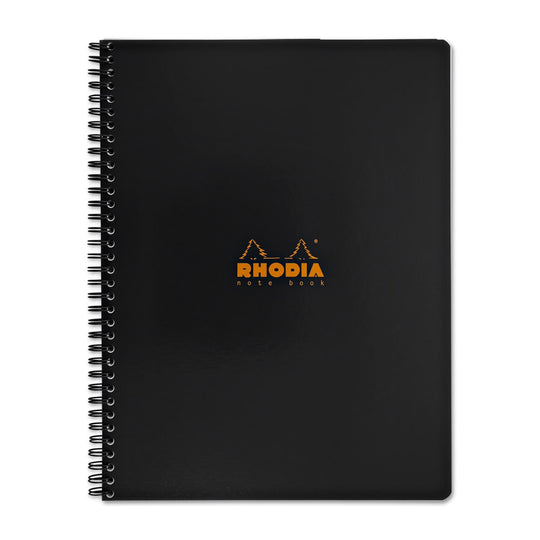 Rhodia Wirebound Graph Paper Notebook in Black - 9 x 11.75